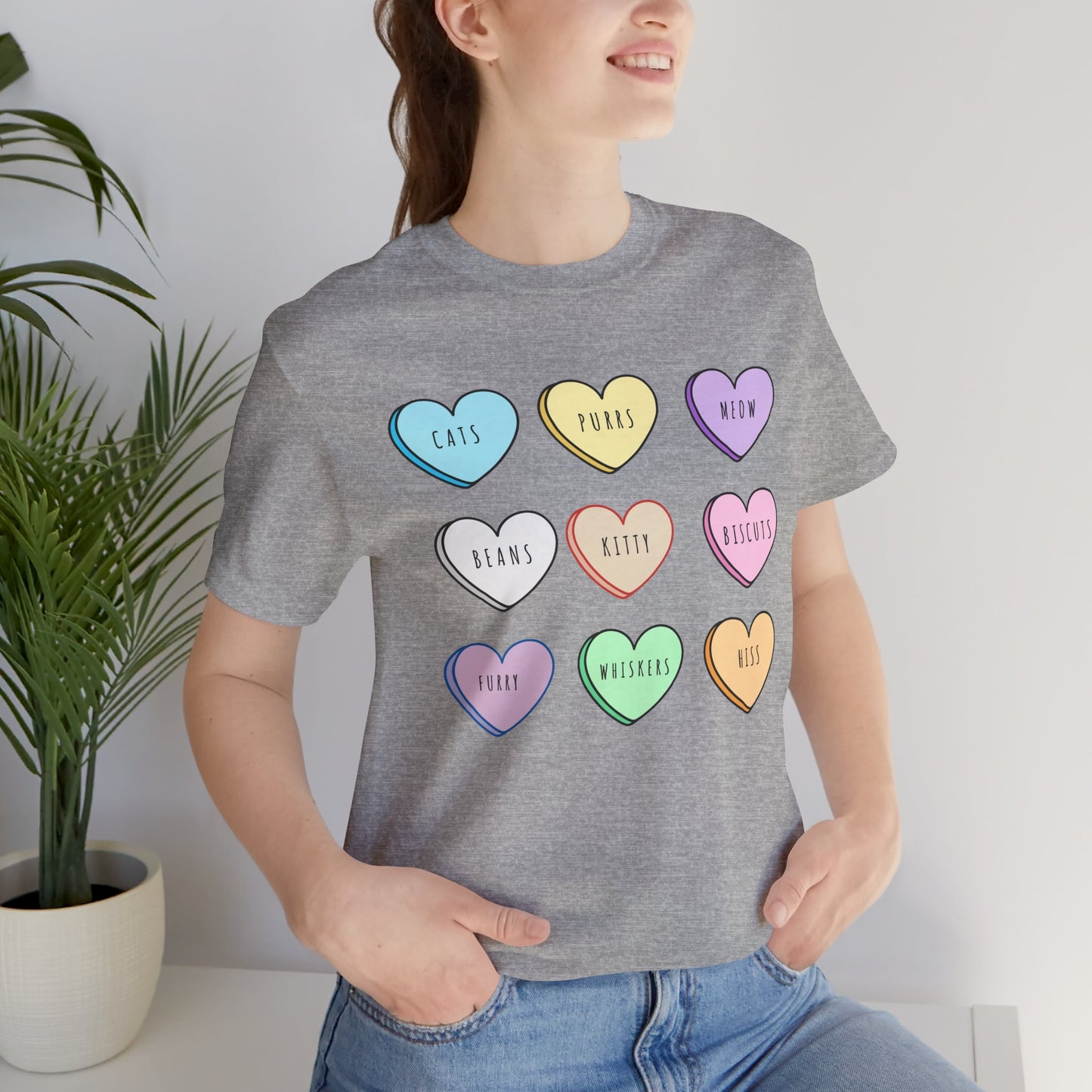 Candy Hearts Cat Love Tee