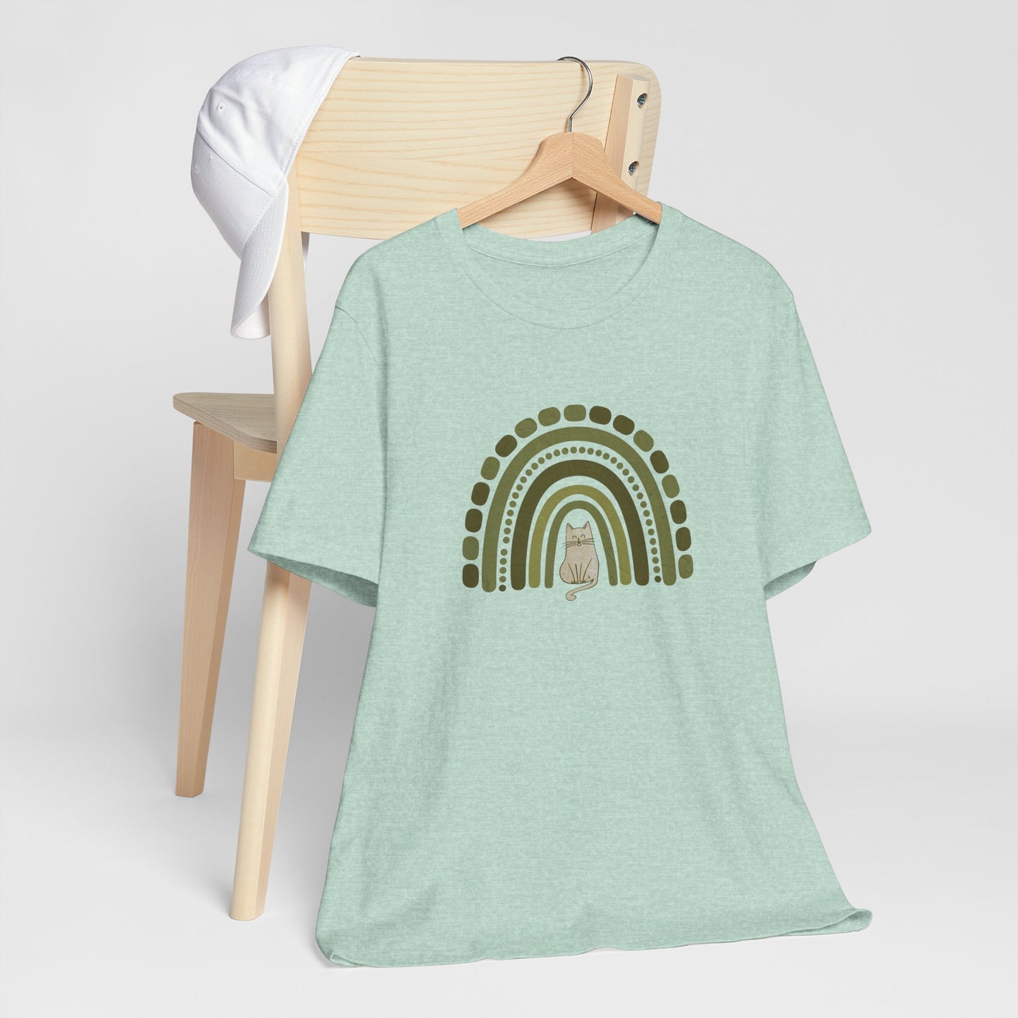 Boho St. Patty's Rainbow Cat Tee