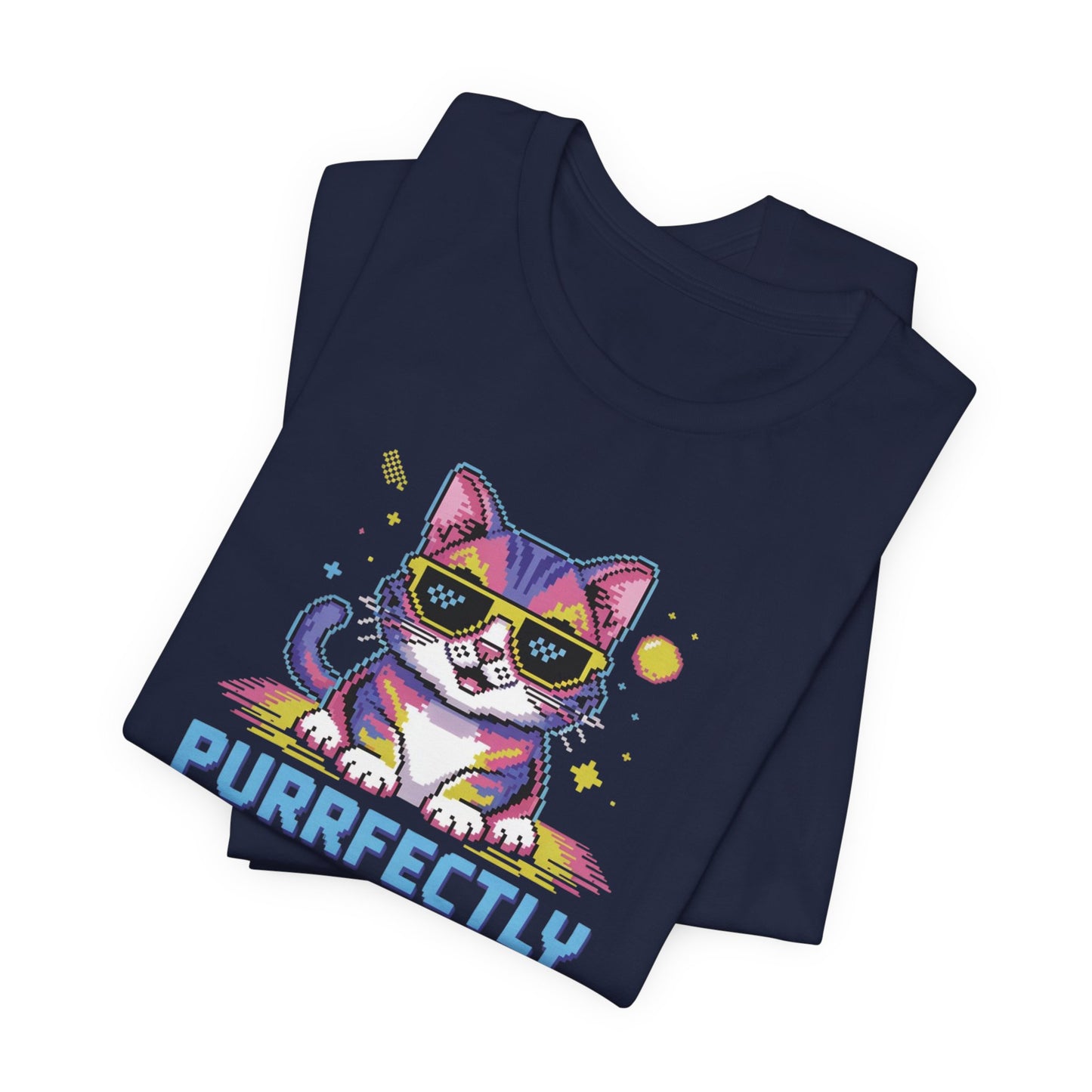 Purrfectly Vintage 80's - 90's Retro Cat T-Shirt