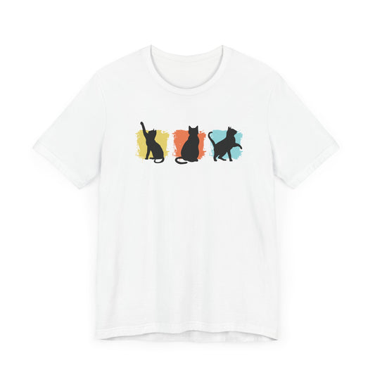 Color Pop Cat Silhouette T-Shirt