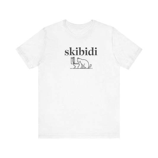 Funny Skibidi Toilet Cat Shirt Turn heads and spark laughter with our hilarious "Skibidi" T-shirt! Featuring a mischievous cat inspecting a toilet, this design is the perfect blend of quirky cat humor and minimalist style. Whether you're a cat lover, meme