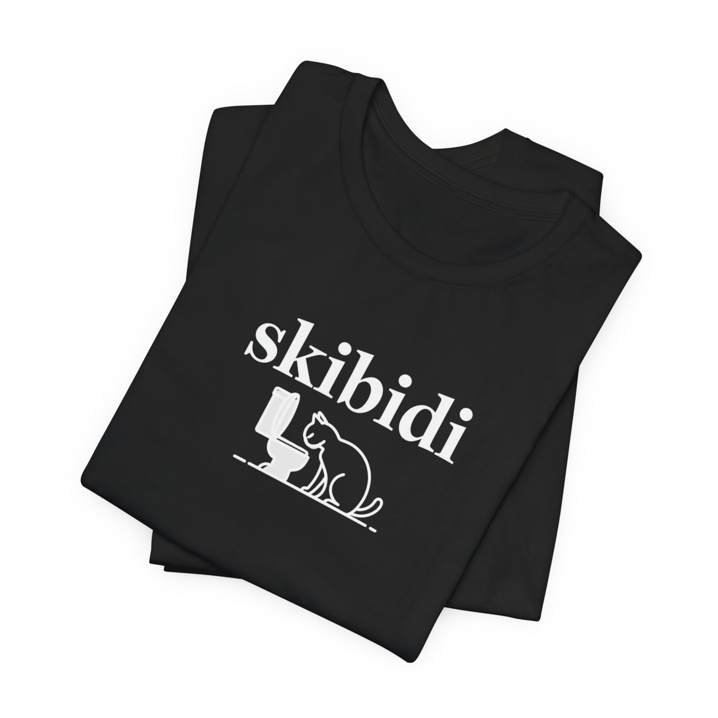 Funny Skibidi Toilet Cat Shirt Turn heads and spark laughter with our hilarious "Skibidi" T-shirt! Featuring a mischievous cat inspecting a toilet, this design is the perfect blend of quirky cat humor and minimalist style. Whether you're a cat lover, meme