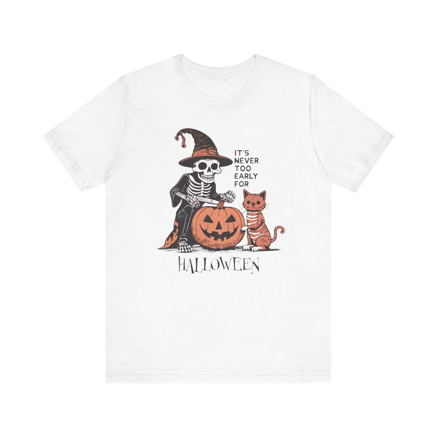 It's Never Too Early for Halloween Cat Skeleton Tee