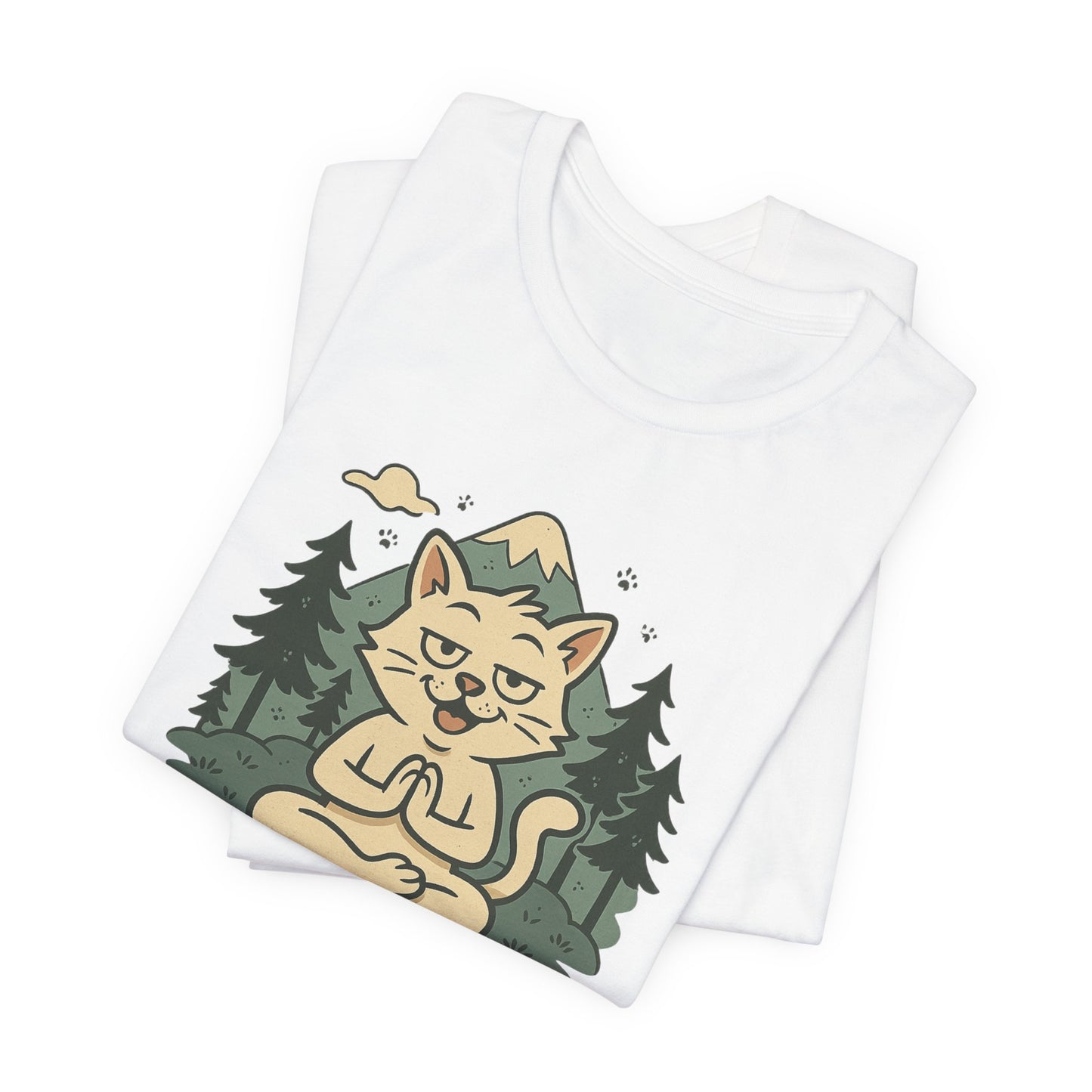 Stay Pawsitive Cat Yoga Meditation T-Shirt