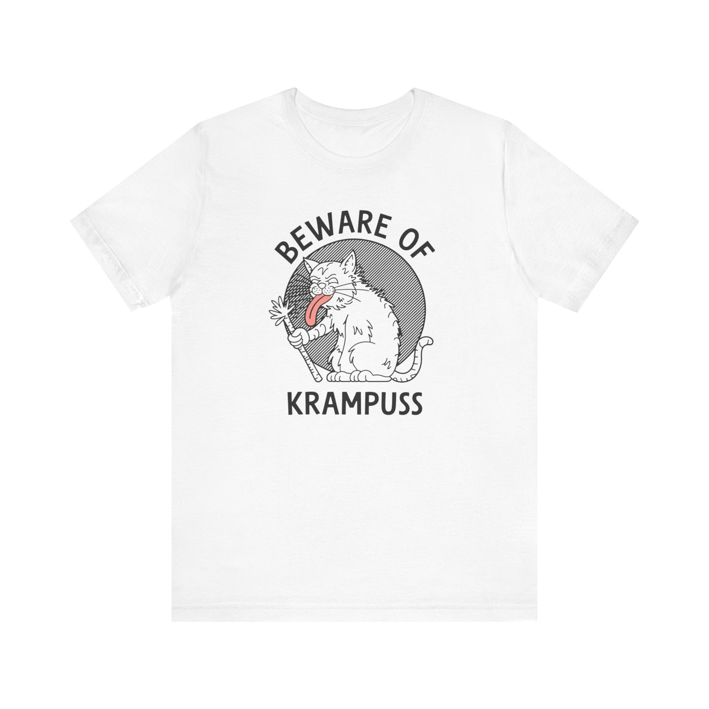 Beware of Krampuss Cat Humor Tee