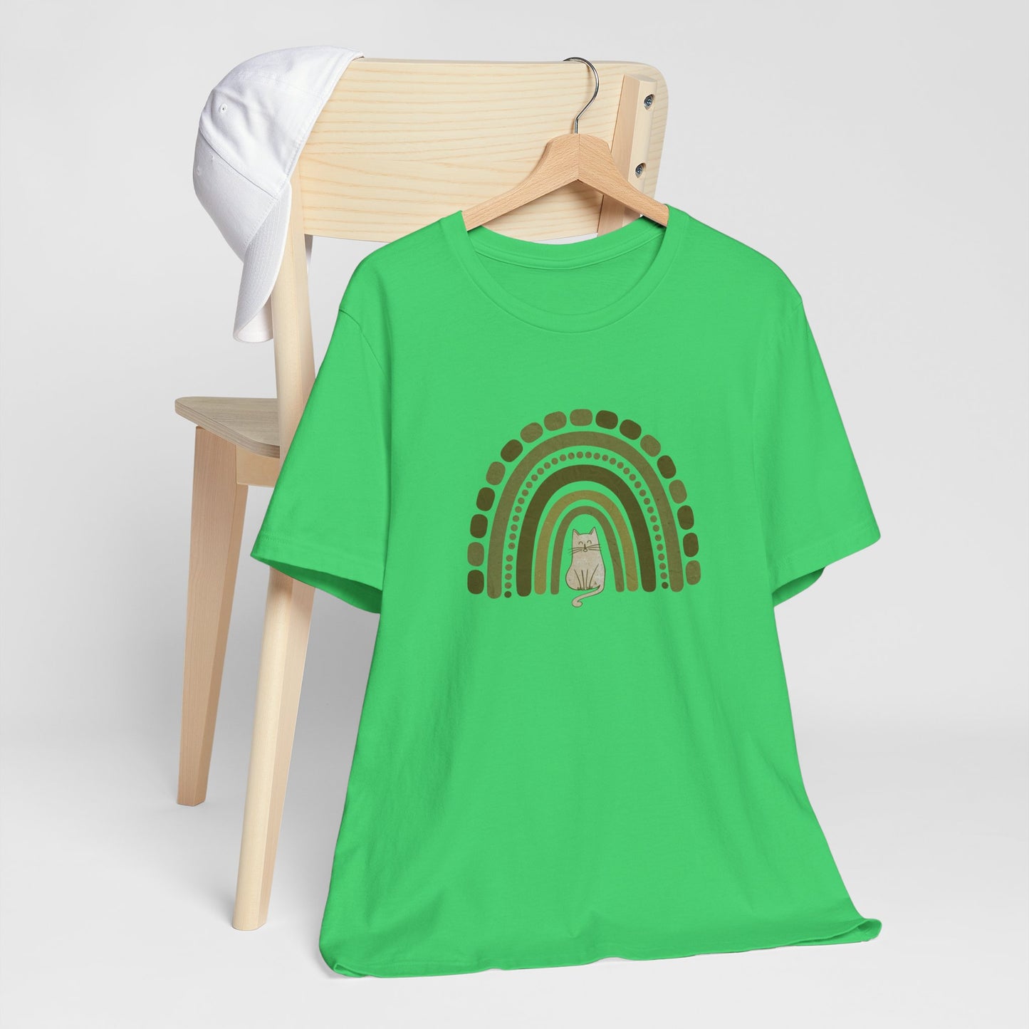 Boho St. Patty's Rainbow Cat Tee