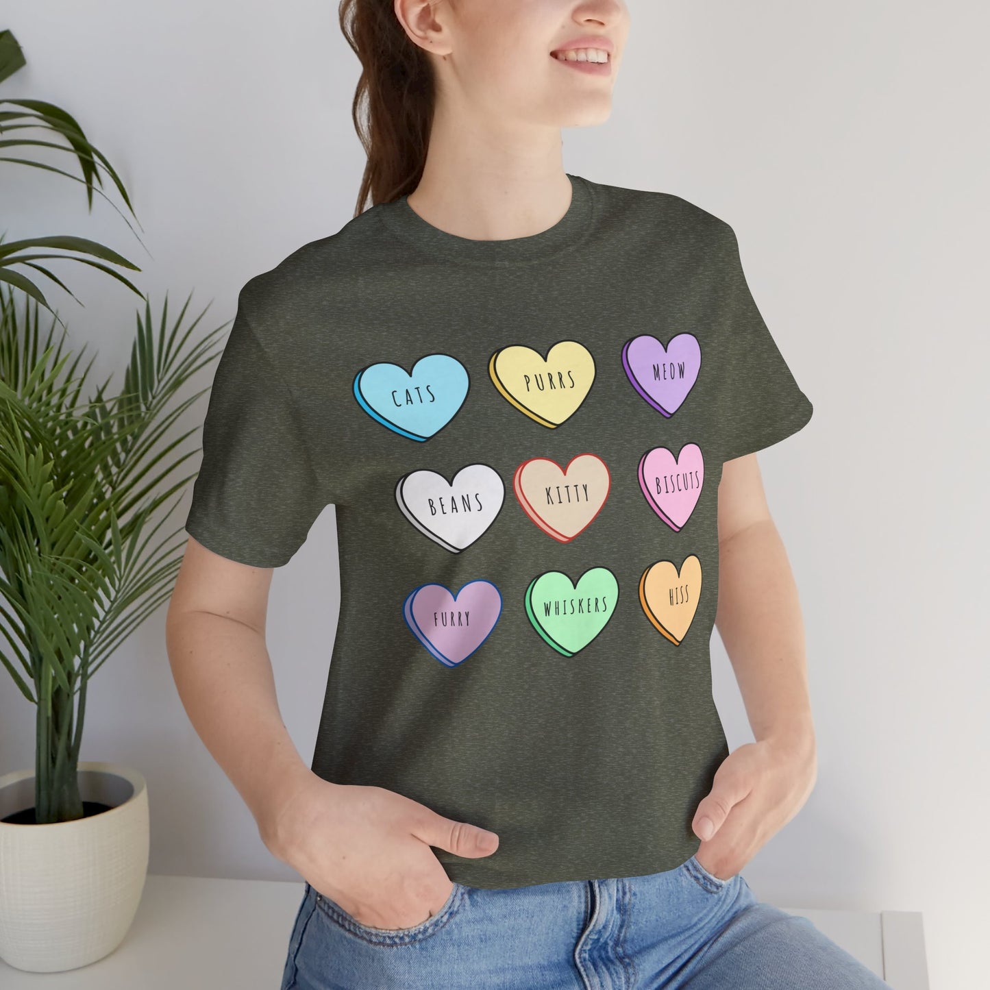 Candy Hearts Cat Love Tee