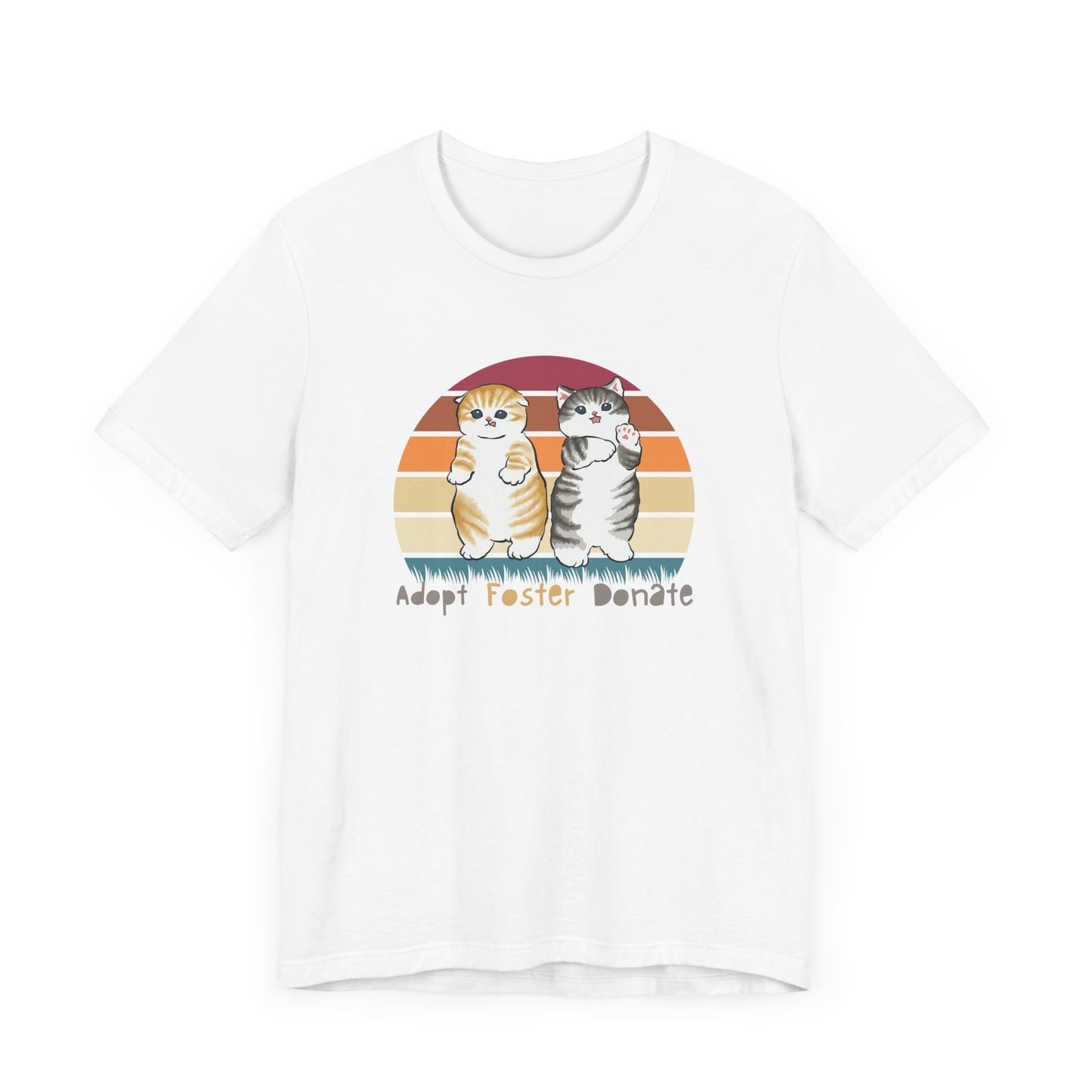 Adopt Foster Donate Cat Rescue Tee
