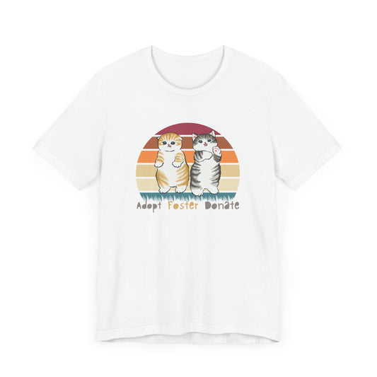 Adopt Foster Donate Cat Rescue Tee