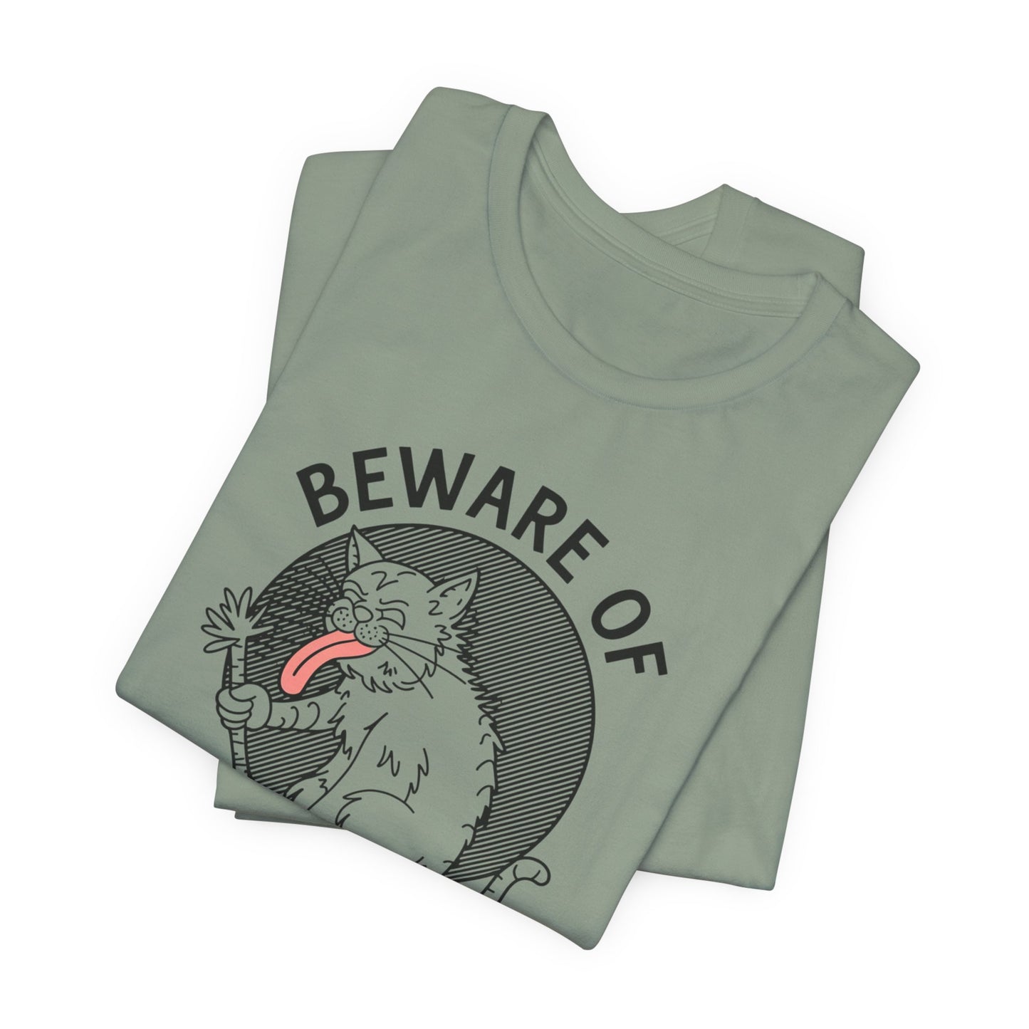 Beware of Krampuss Cat Humor Tee
