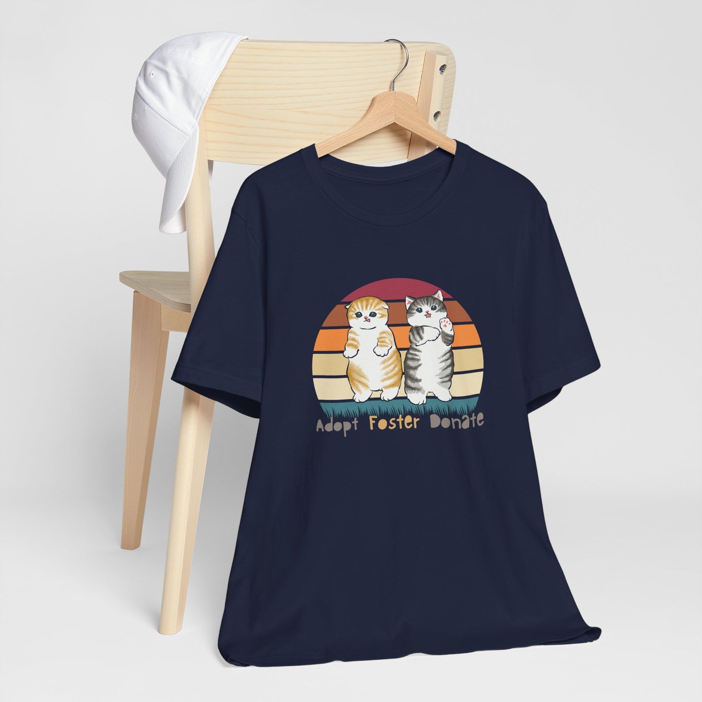 Adopt Foster Donate Cat Rescue Tee