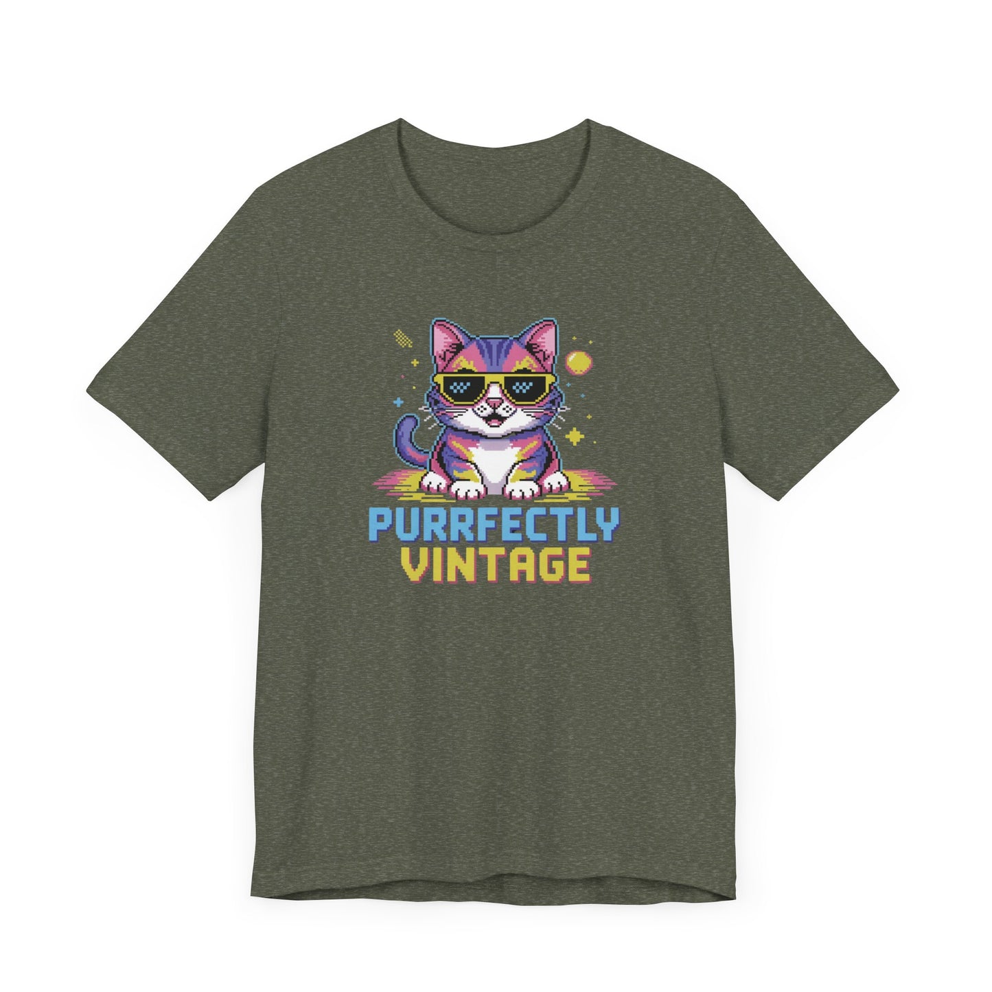 Purrfectly Vintage 80's - 90's Retro Cat T-Shirt