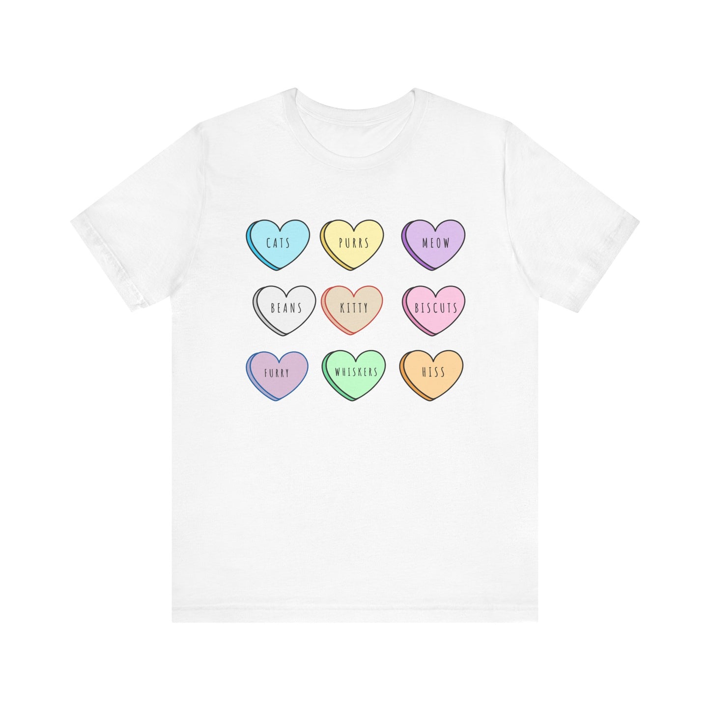 Candy Hearts Cat Love Tee