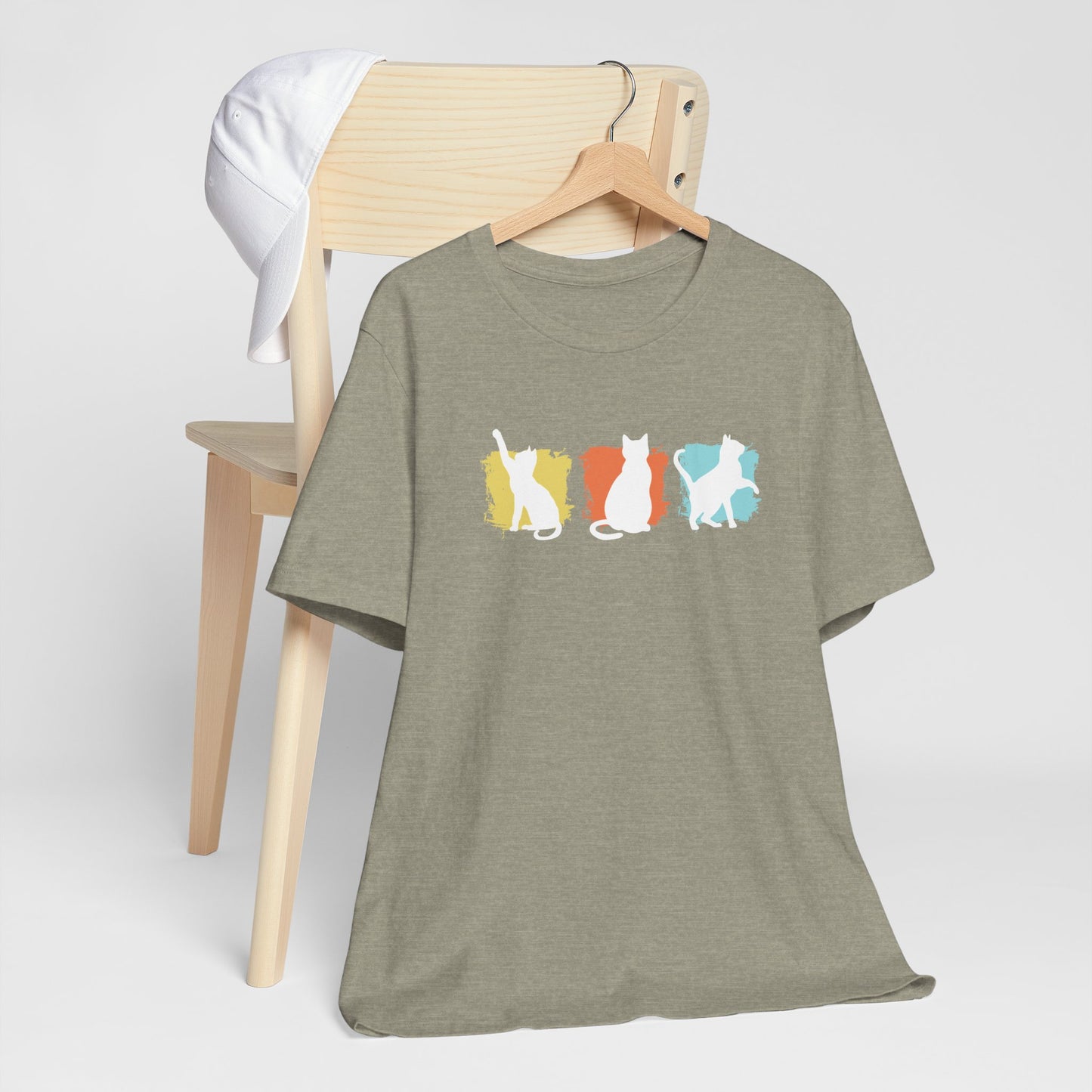 Color Pop Cat Silhouette T-Shirt