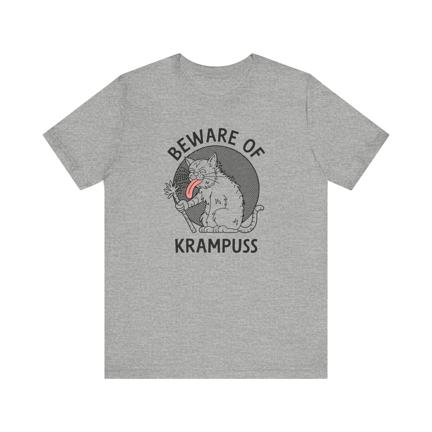Beware of Krampuss Cat Humor Tee