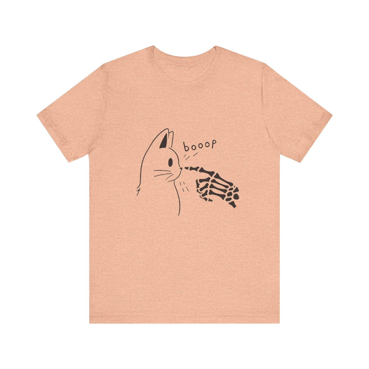 Booop Skeleton Cat Halloween Tee