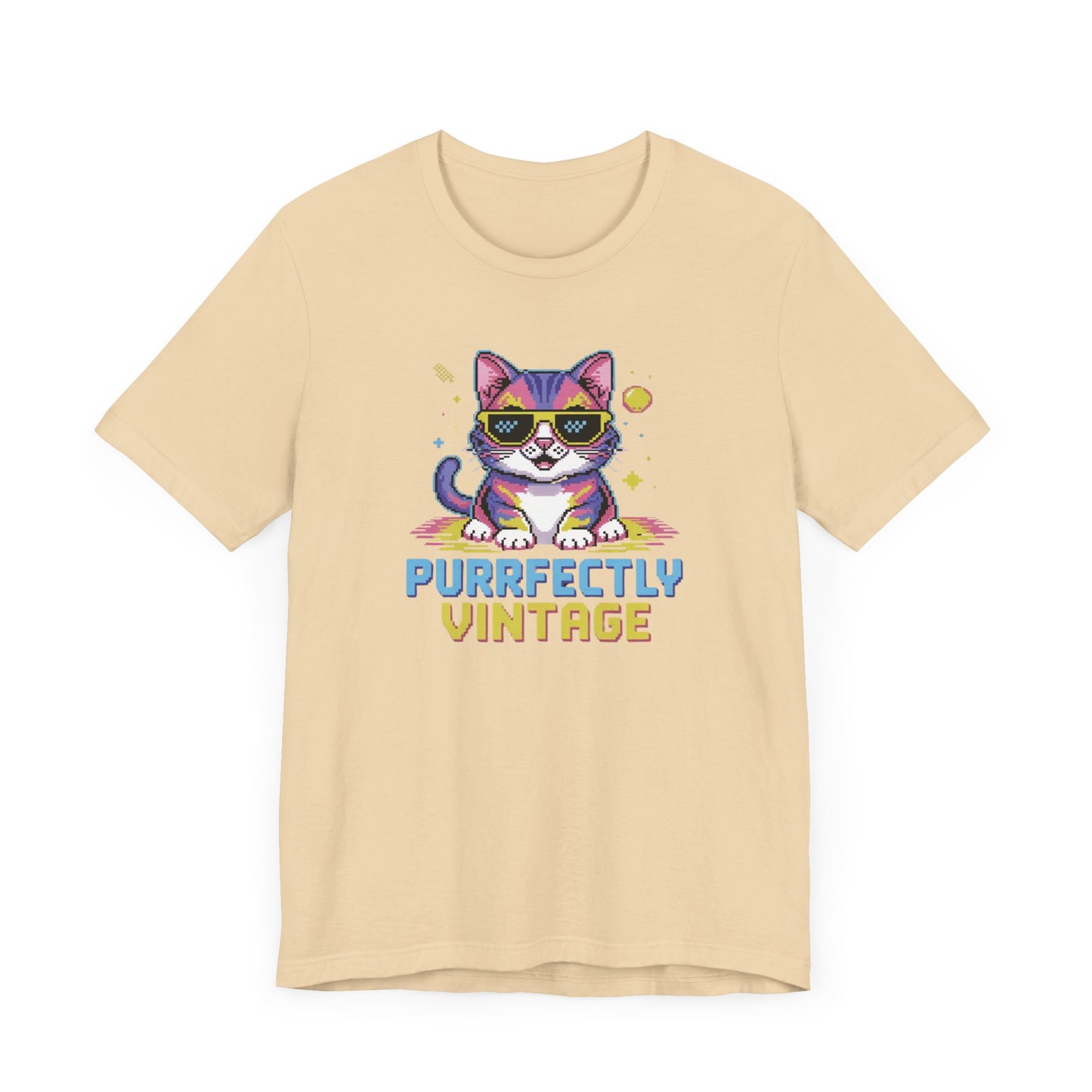 Purrfectly Vintage 80's - 90's Retro Cat T-Shirt