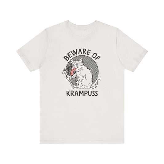 Beware of Krampuss Cat Humor Tee