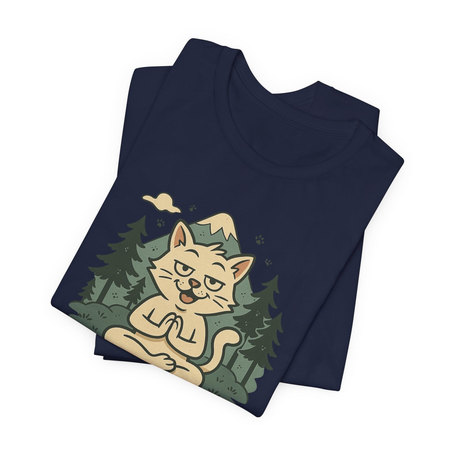 Stay Pawsitive Cat Yoga Meditation T-Shirt