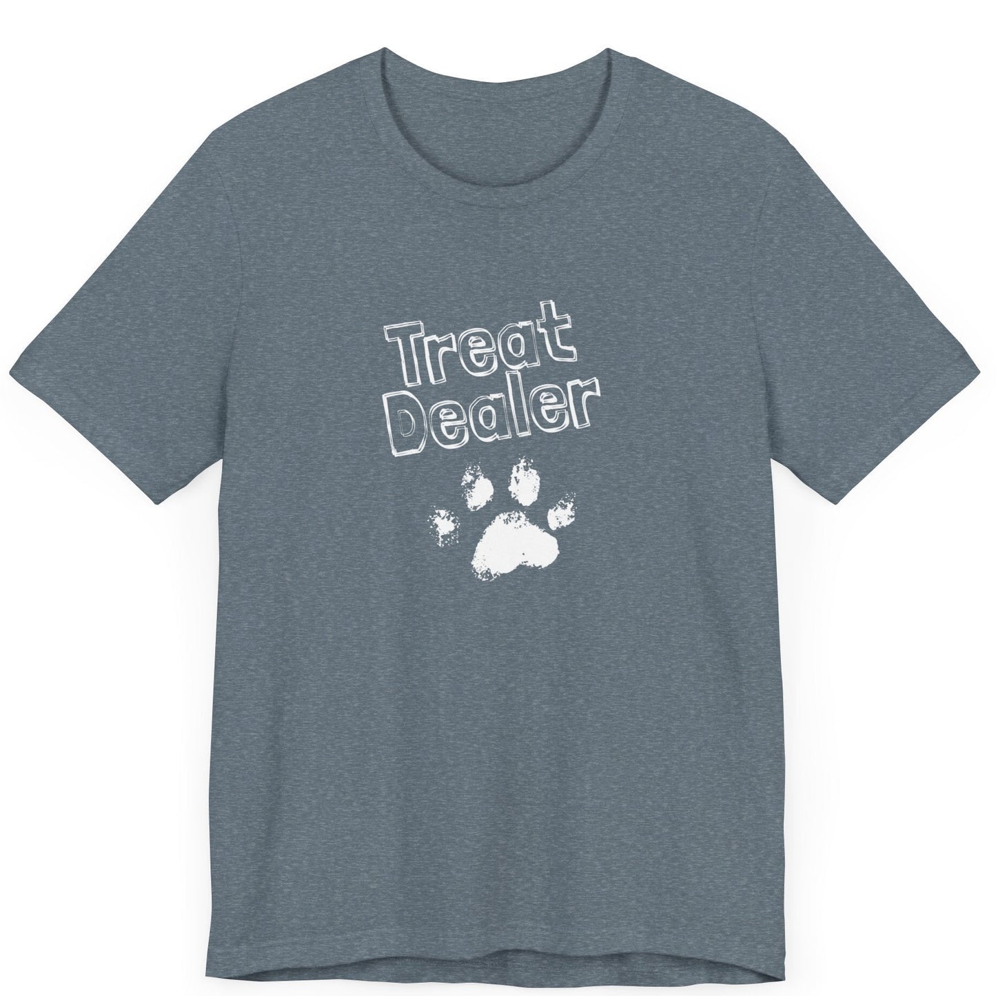 Tshirt with the words treat dealer and a paw print