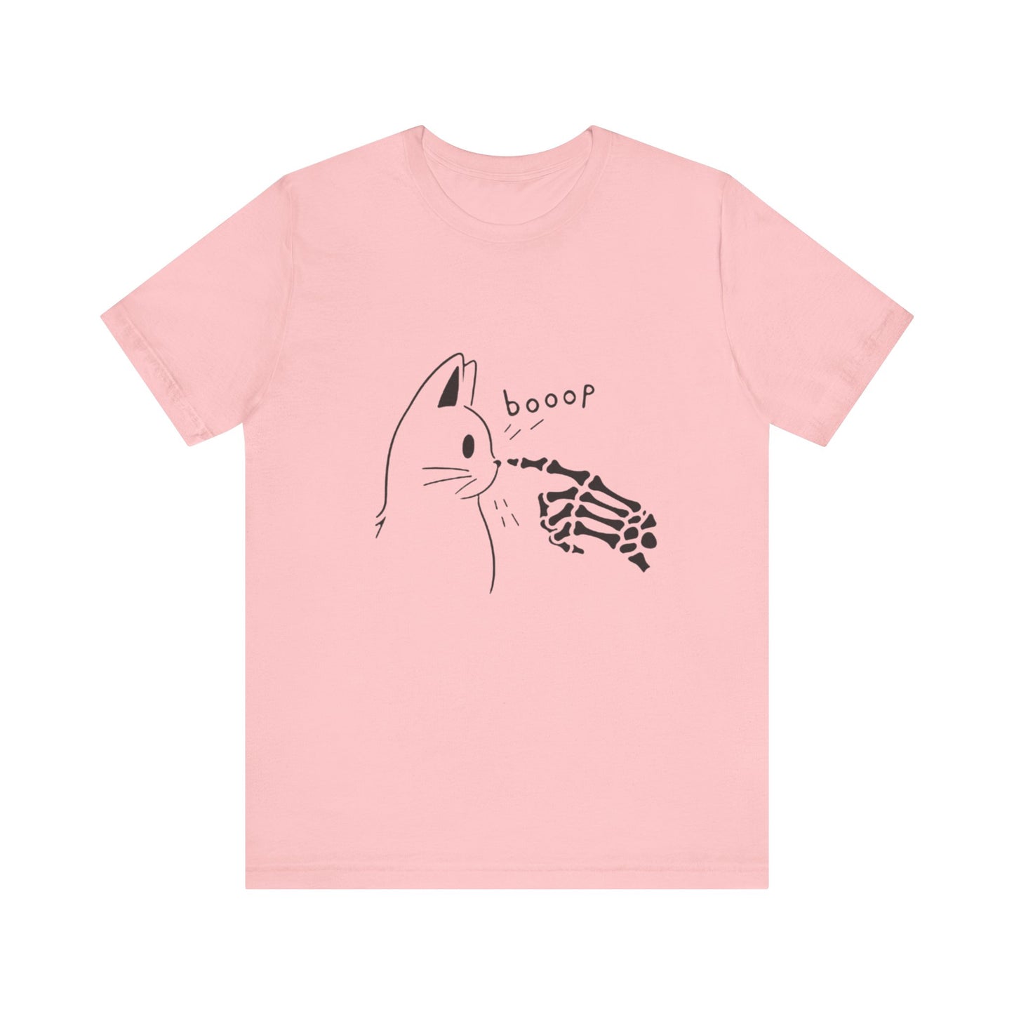 Booop Skeleton Cat Halloween Tee