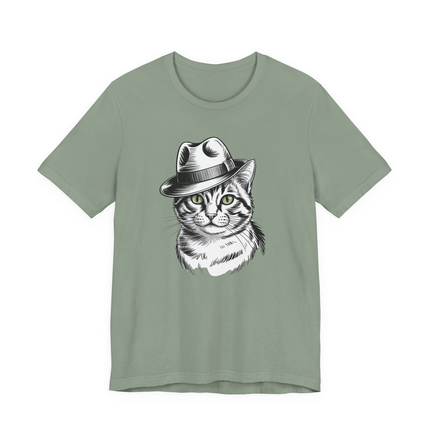 Cool Cat in Fedora Graphic T-Shirt – Funny Cat Lover Tee | Unisex Soft Cotton Tee