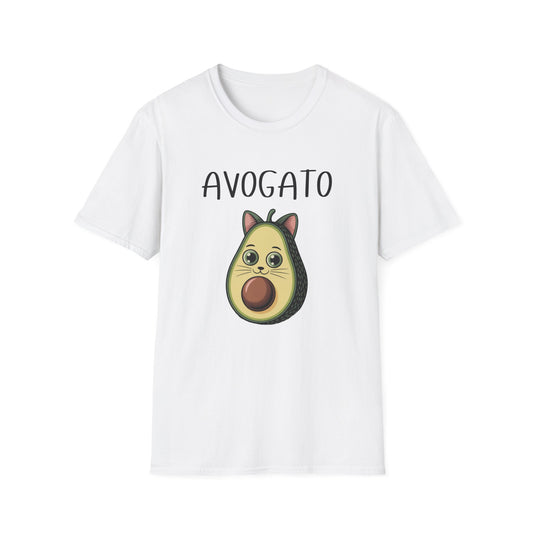 Avogato Funny Cat & Avocado T-Shirt – Cute Pun Graphic Tee