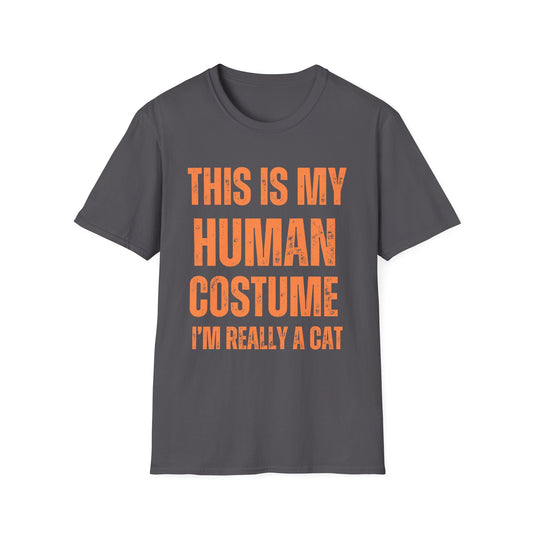 This Is My Human Costume T-Shirt – Funny Halloween Cat Lover Tee