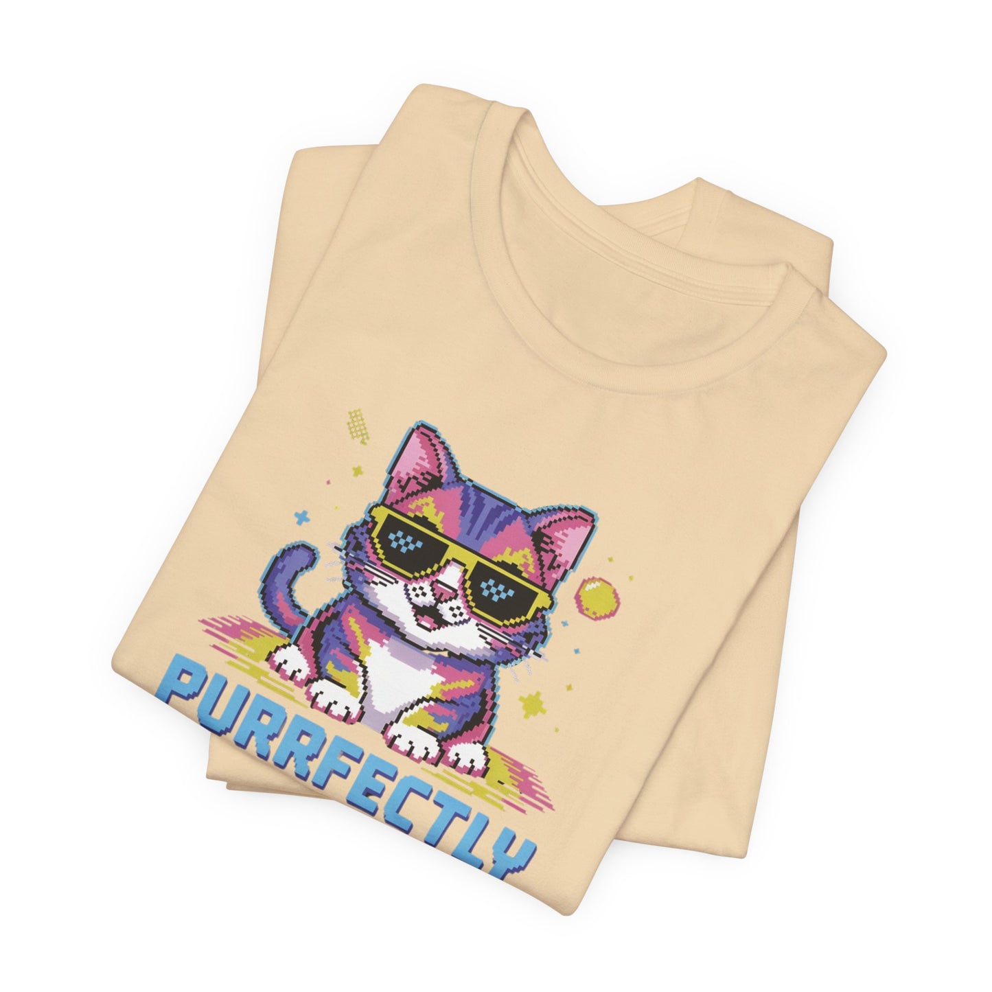 Purrfectly Vintage 80's - 90's Retro Cat T-Shirt