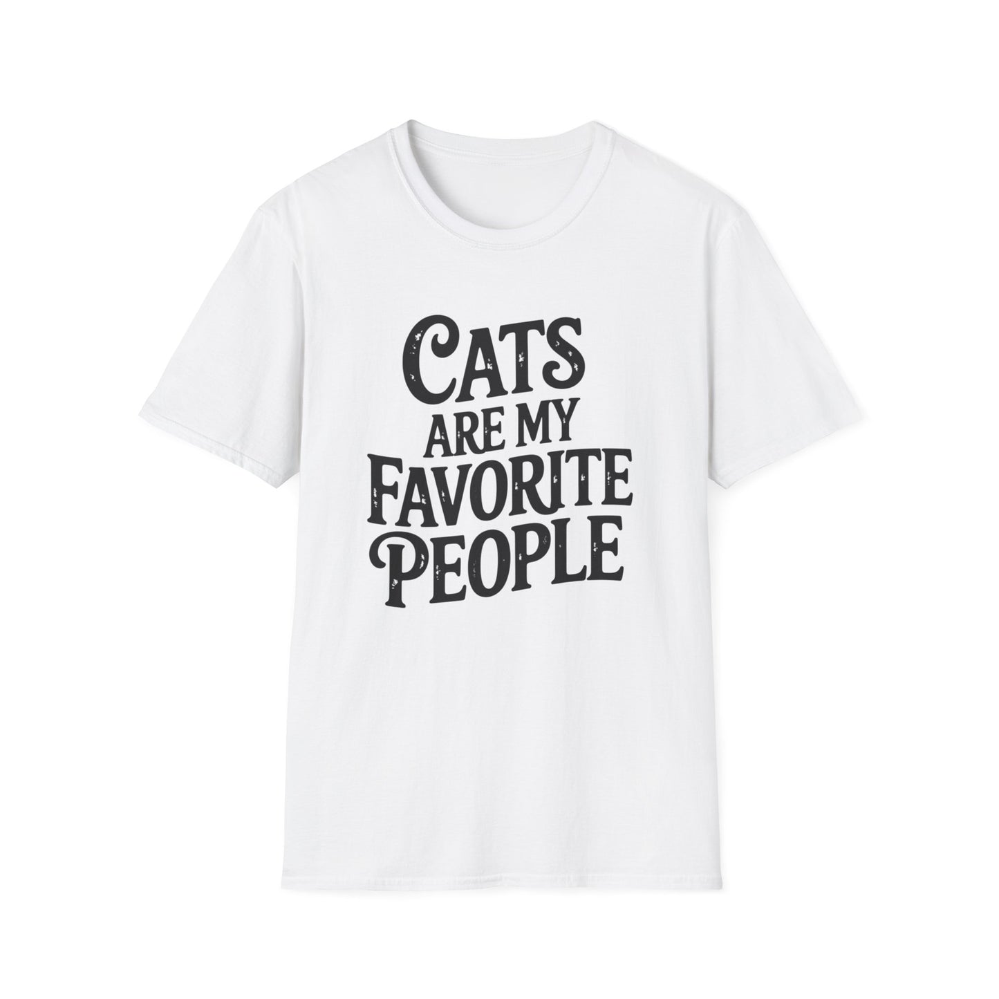 Cats Are My Favorite People T-Shirt – Funny Cat Lover Graphic Tee