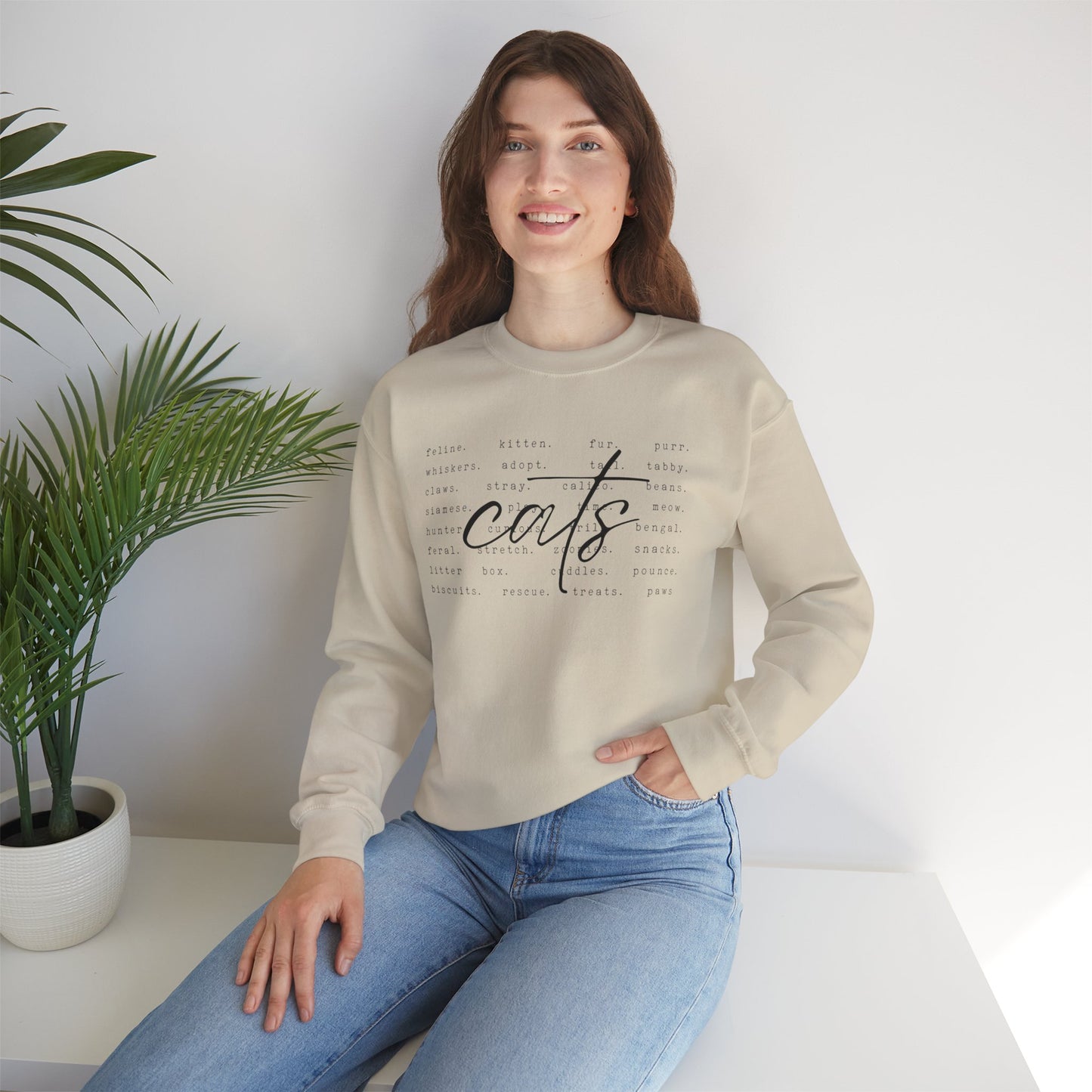 Cats Word Art Sweatshirt