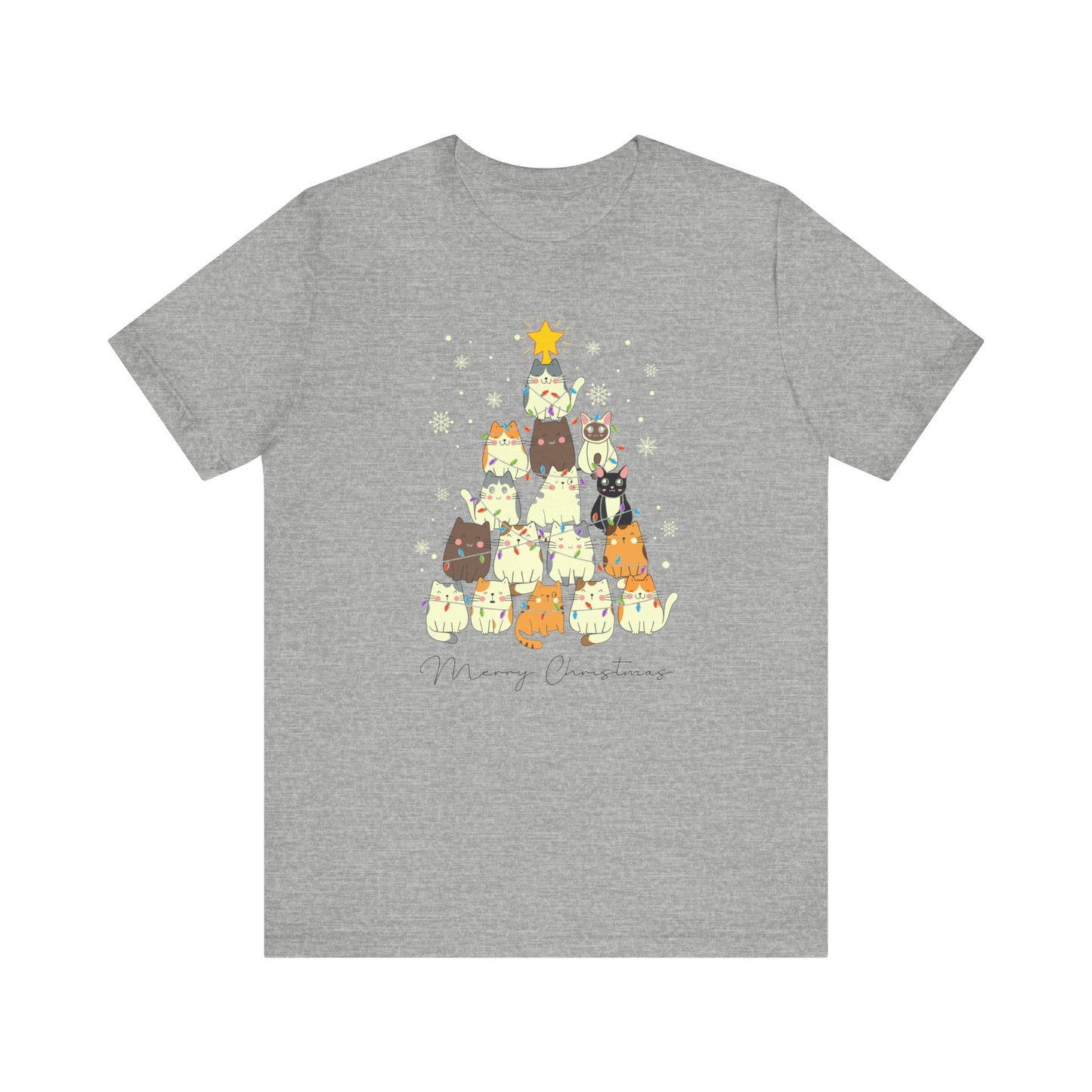 Cat Christmas Tree Holiday Tee