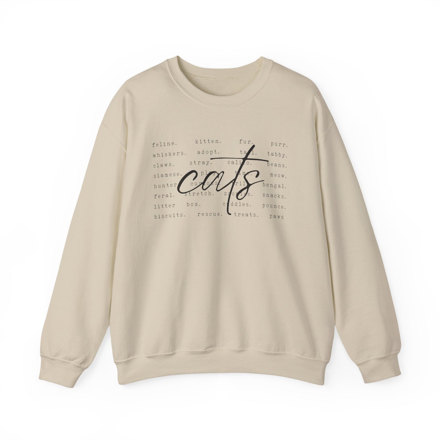 Cats Word Art Sweatshirt