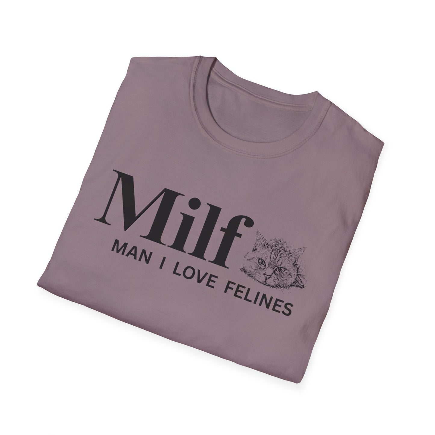 MILF – Man I Love Felines Funny Cat Lover T-Shirt | Cute Cat Mom & Cat Dad Graphic Tee
