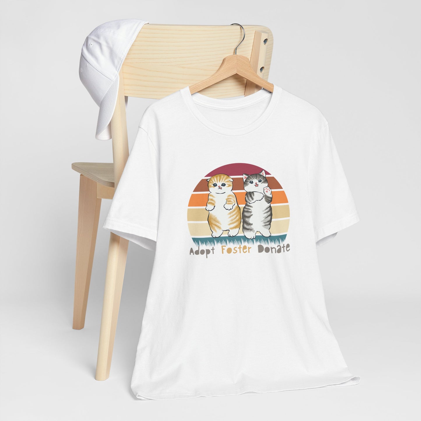 Adopt Foster Donate Cat Rescue Tee