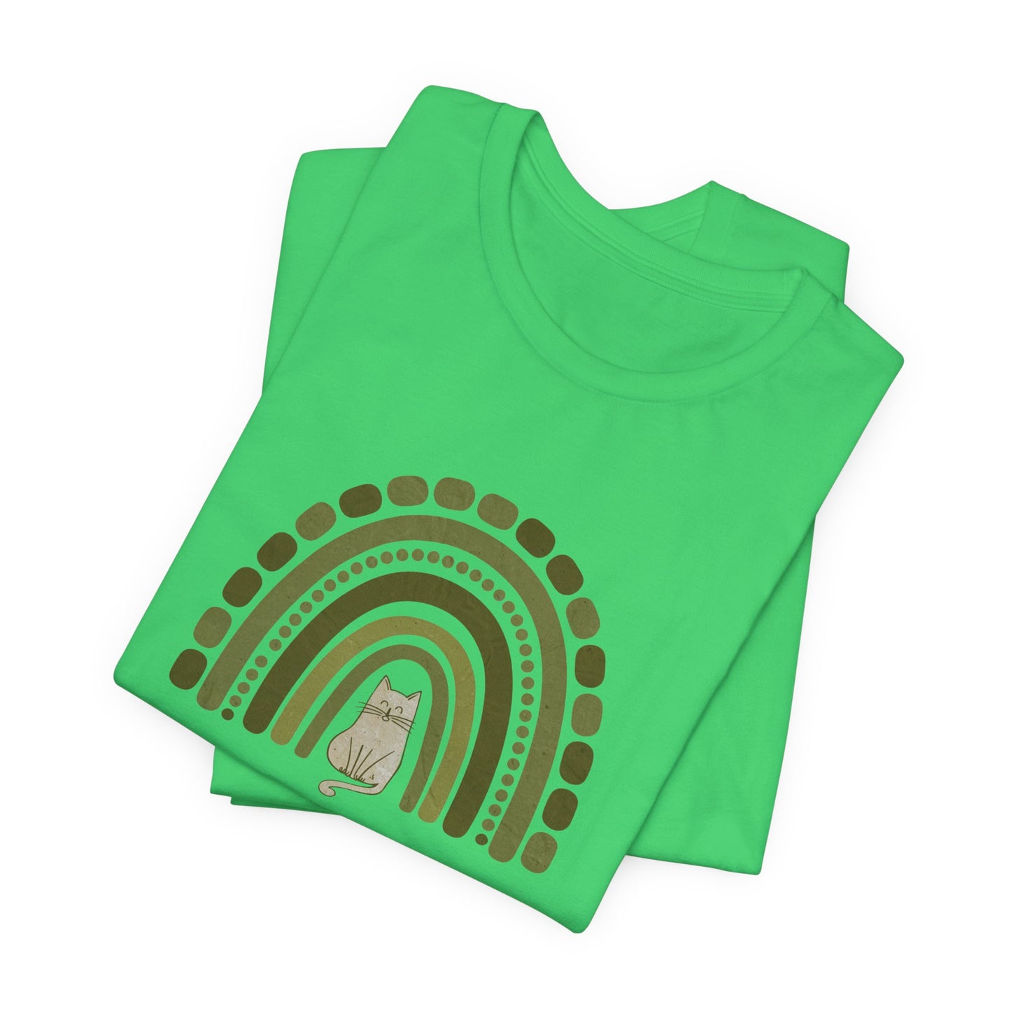Boho St. Patty's Rainbow Cat Tee
