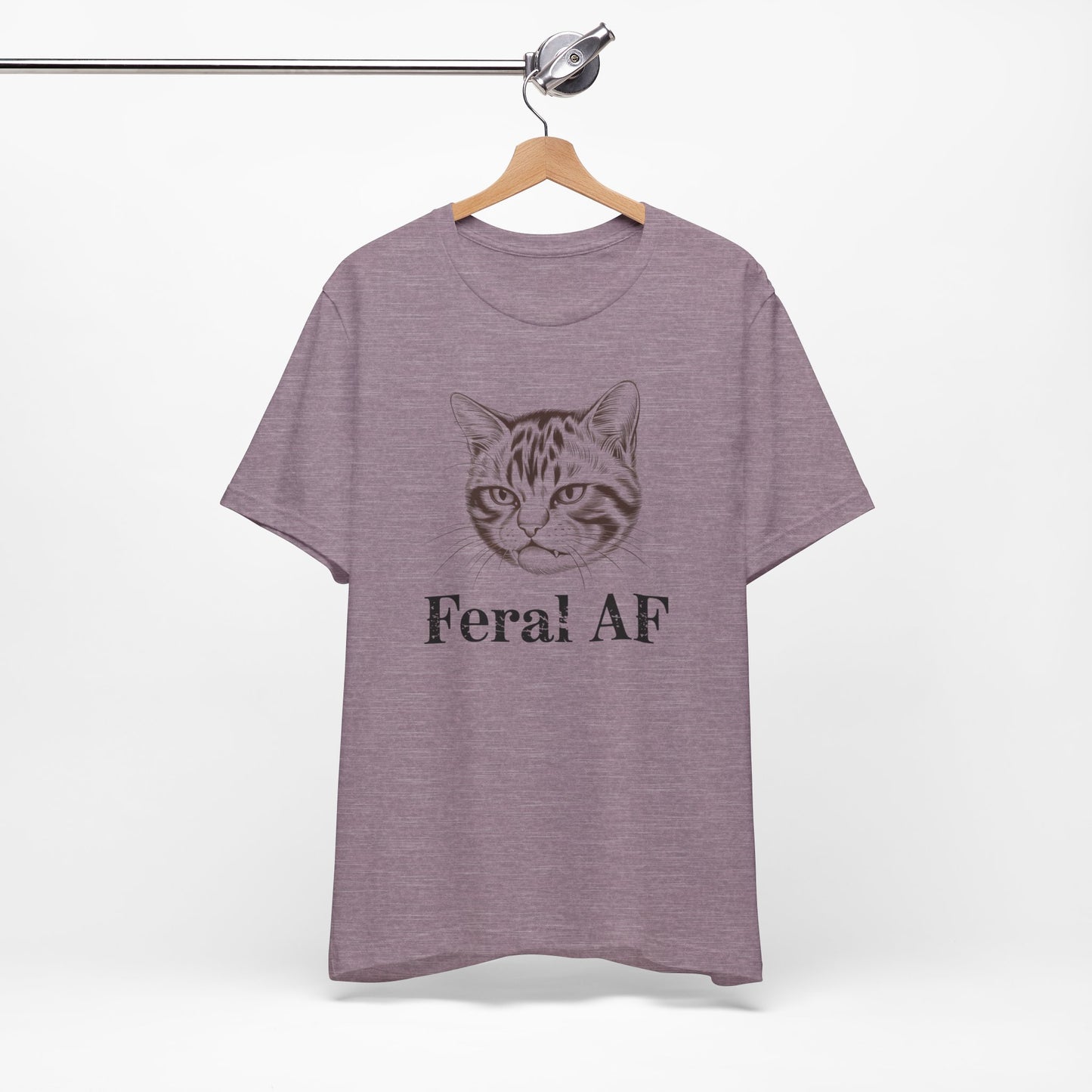 Feral AF Cat T-Shirt – Funny Graphic Tee for Cat Lovers