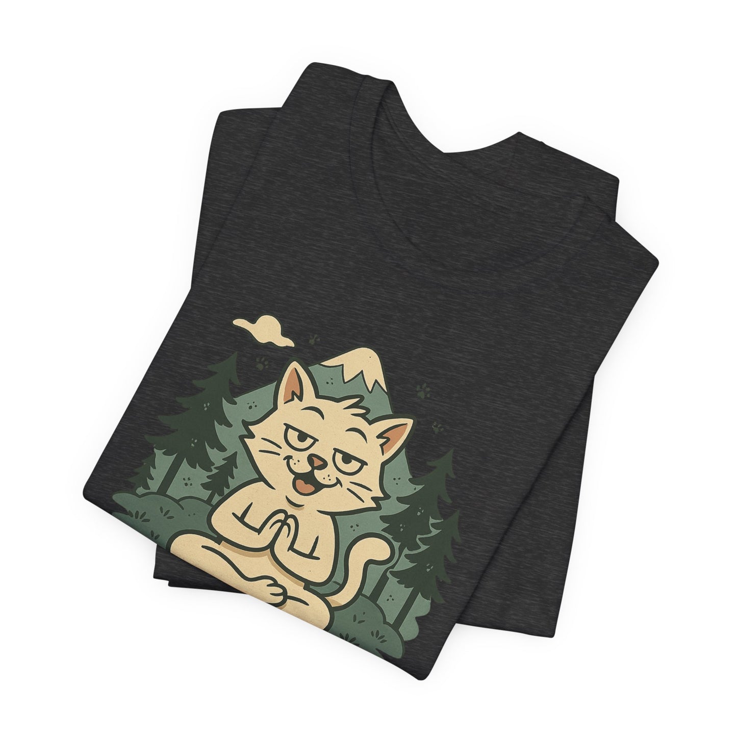 Stay Pawsitive Cat Yoga Meditation T-Shirt