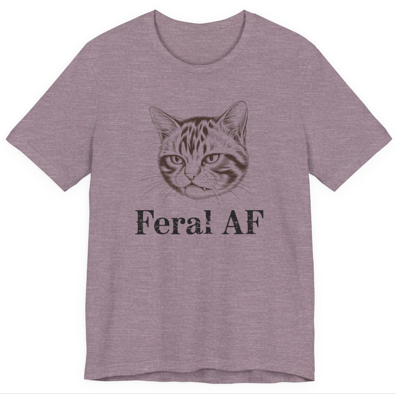 Feral AF Cat T-Shirt – Funny Graphic Tee for Cat Lovers