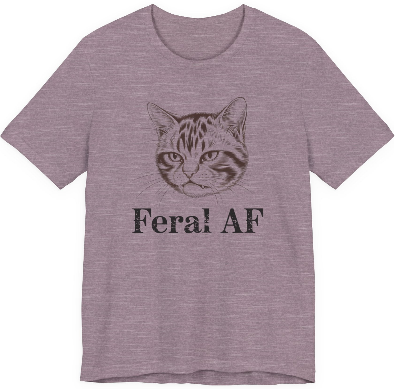 Feral AF Cat T-Shirt – Funny Graphic Tee for Cat Lovers