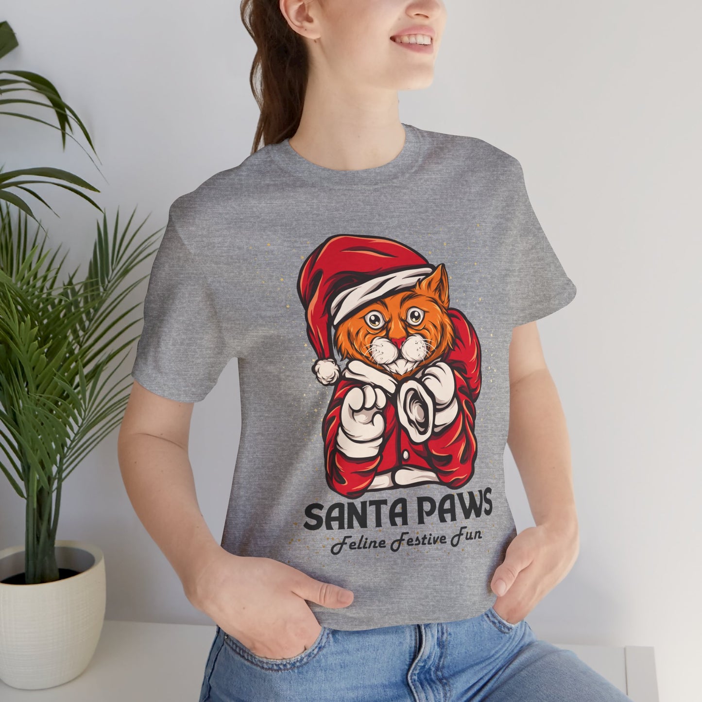 Santa Paws Festive Cat Tee