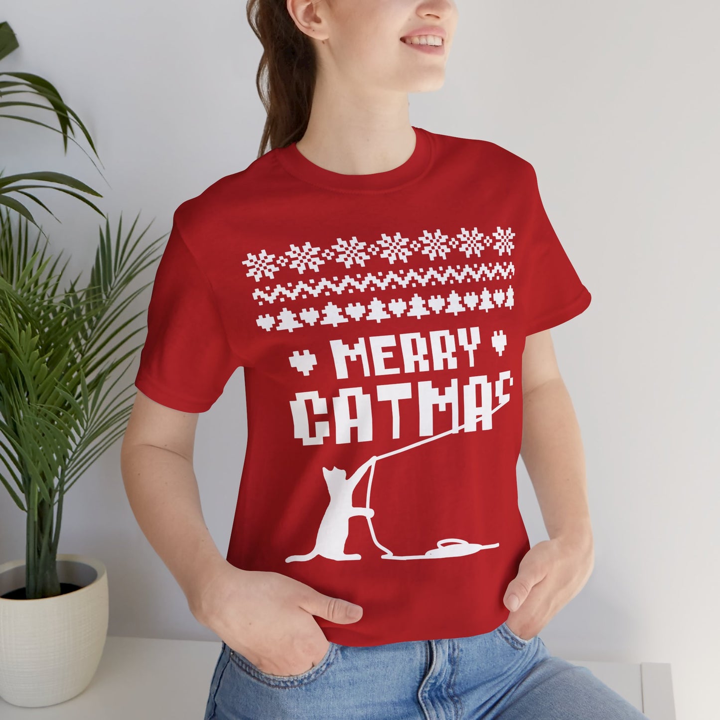 Merry Catmas Holiday Naughty Cat Tee