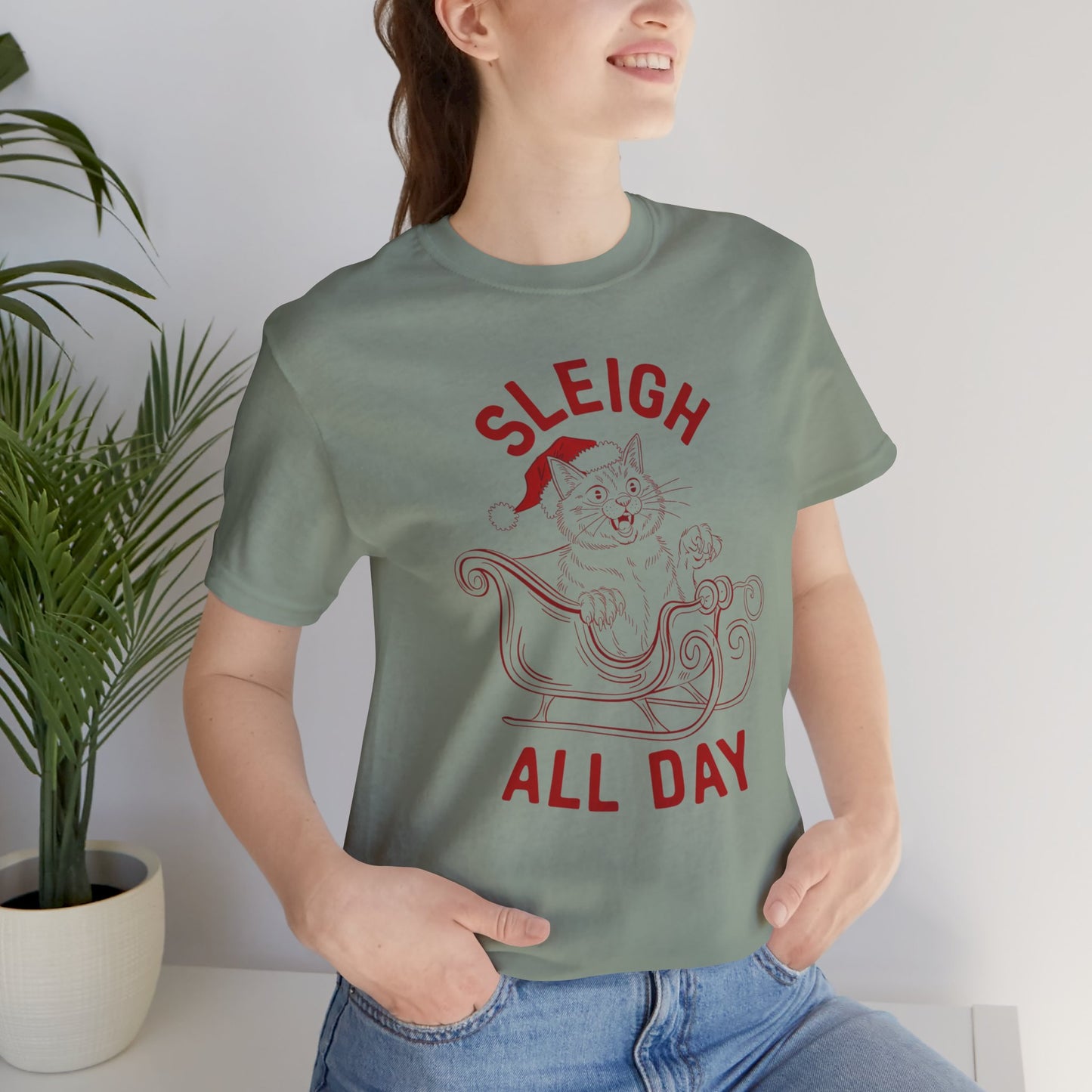 Sleigh All Day Feral Cat Tee