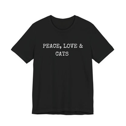 Peace, Love and Cats Minimalist Tee