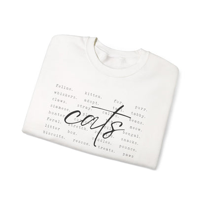 Cats Word Art Sweatshirt