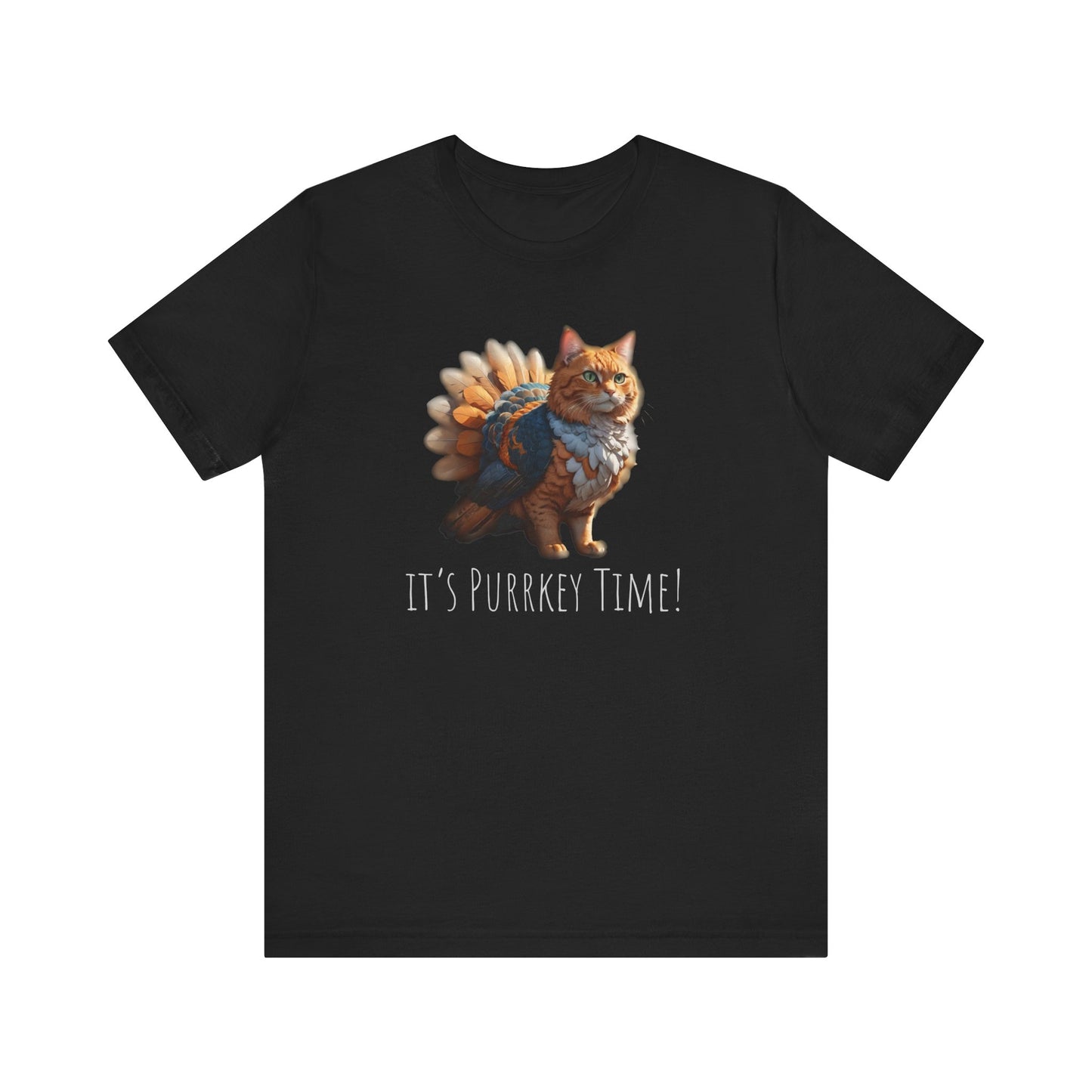 It's Purrkey Turkey Time Cat Thanksgiving Tee