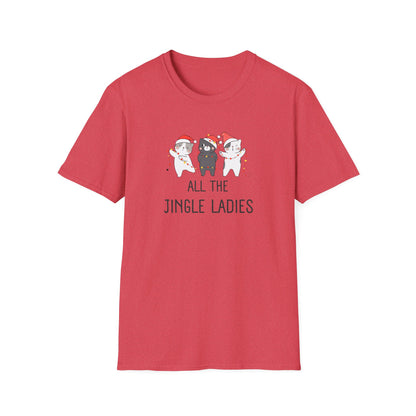 All The Jingle Ladies Cat Christmas T-Shirt