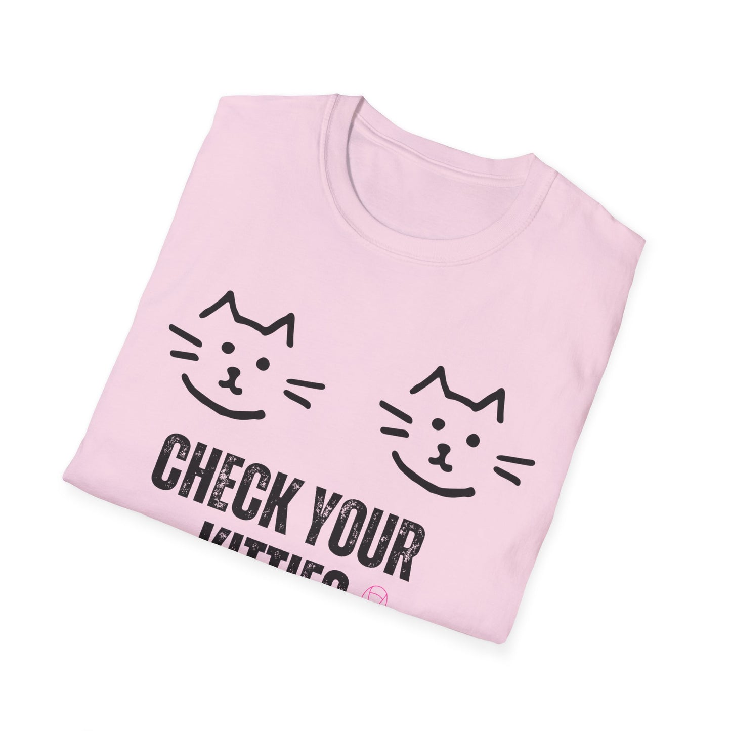 Check Your Kitties Breast Cancer Awareness T-Shirt.
