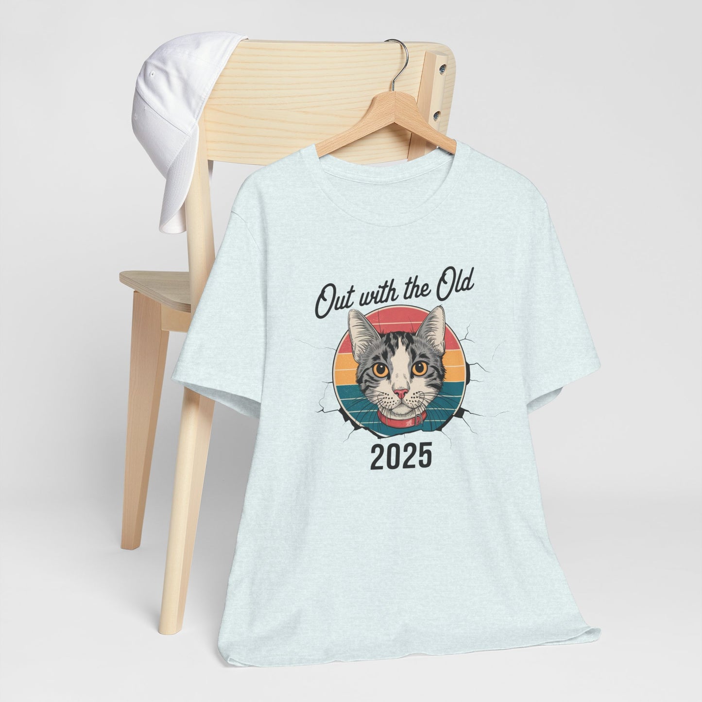 NEW YEARS 2025 OUT WITH THE OLD CAT TEE