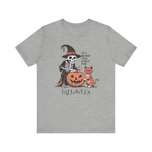 It's Never Too Early for Halloween Cat Skeleton Tee